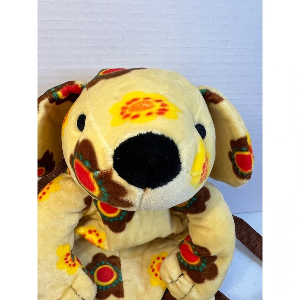 Scholastic Counting in the Garden Plush Dog Backpack Soft Magalina Yellow flower